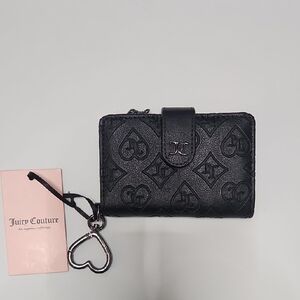 Juicy Couture Embossed Black Card Holder 35.00 Original Price Tag Still On